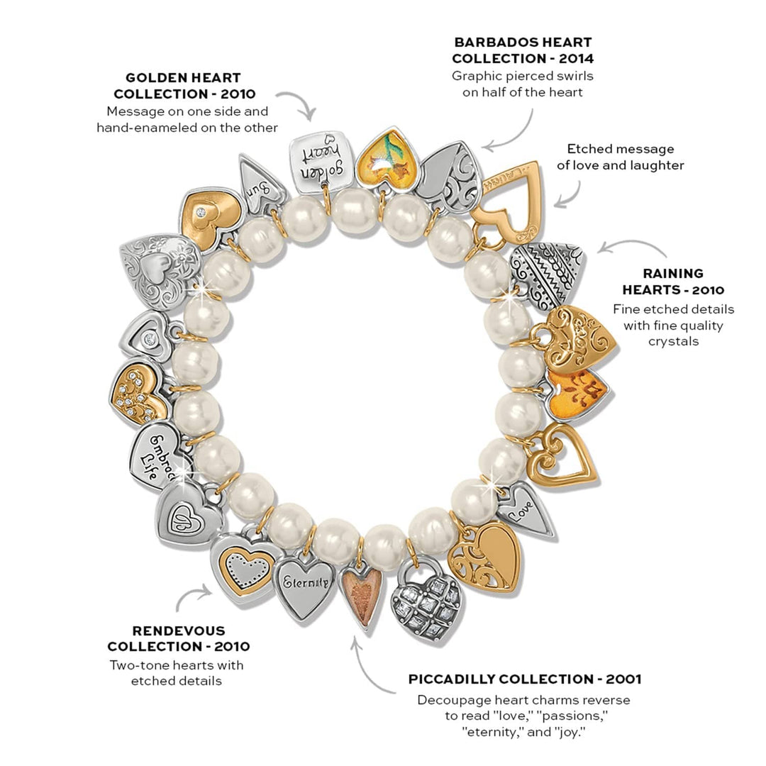 Brighton - One Heart Pearl Stretch Bracelet