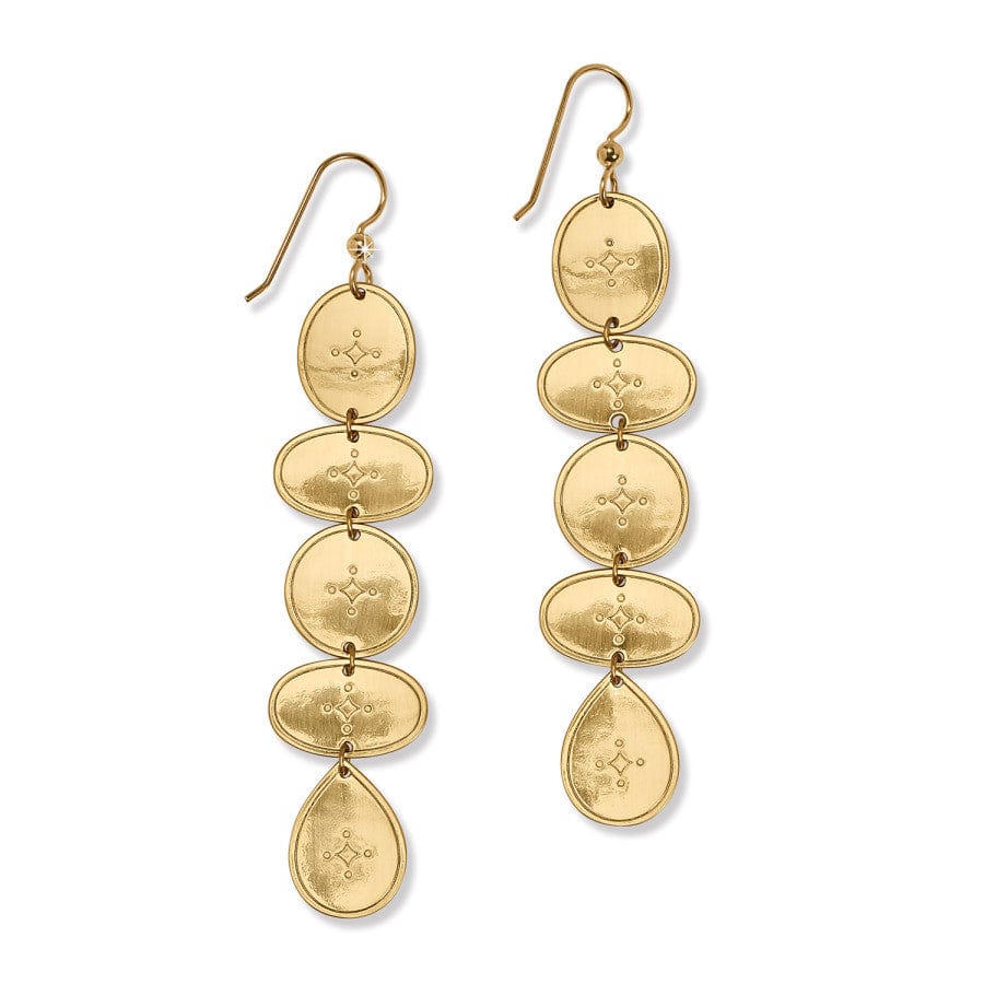 Palm Canyon Long French Wire Earrings - Gold