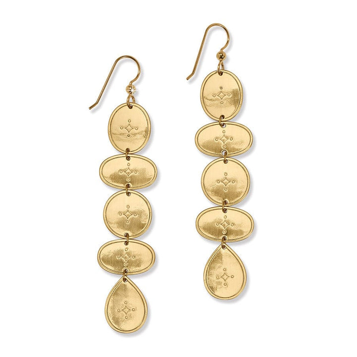Palm Canyon Long French Wire Earrings - Gold