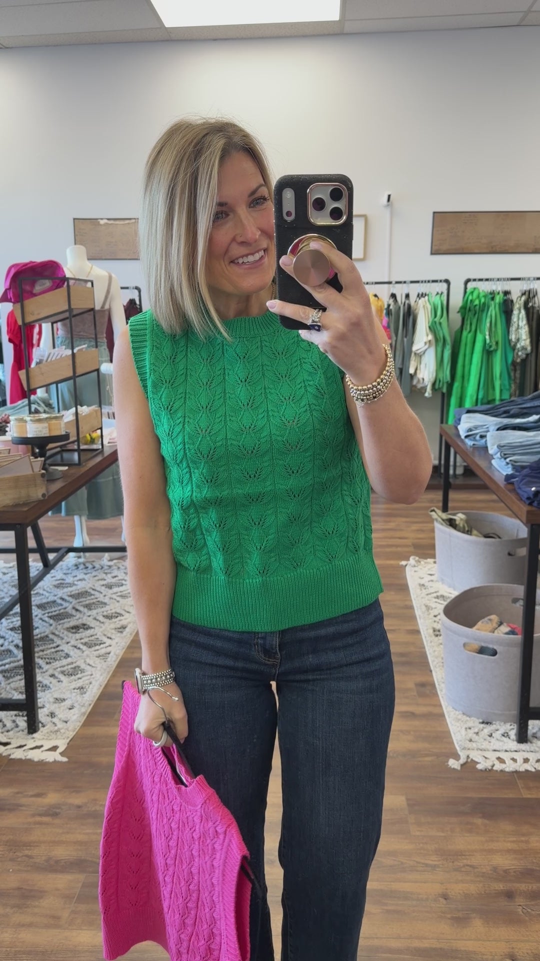 Fresh Start Knit Sweater Vest - Green