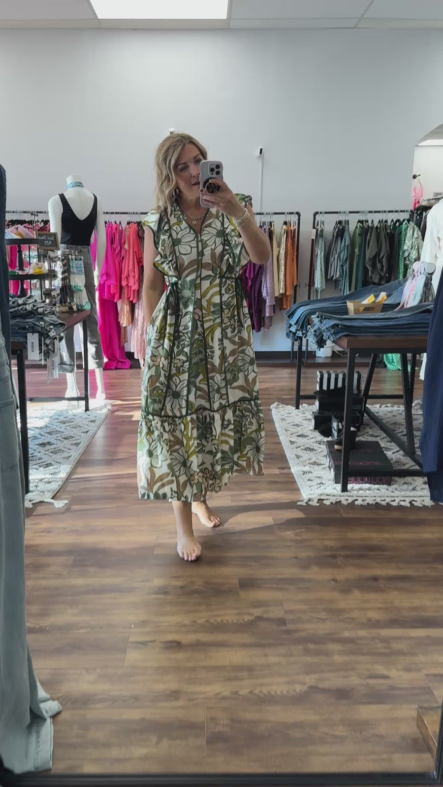 Botanical Breeze Midi Dress