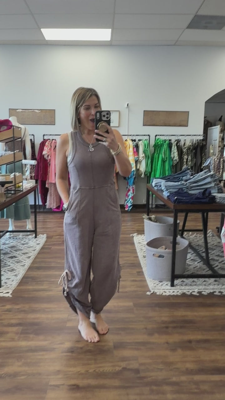 The Weekend Wanderer Jumpsuit - Brown