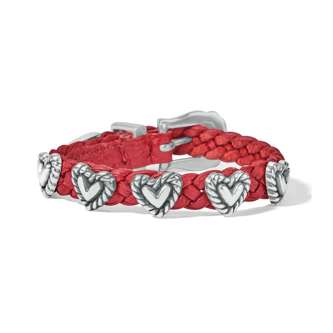 Roped Heart Braid Bandit Bracelet - Lipstick