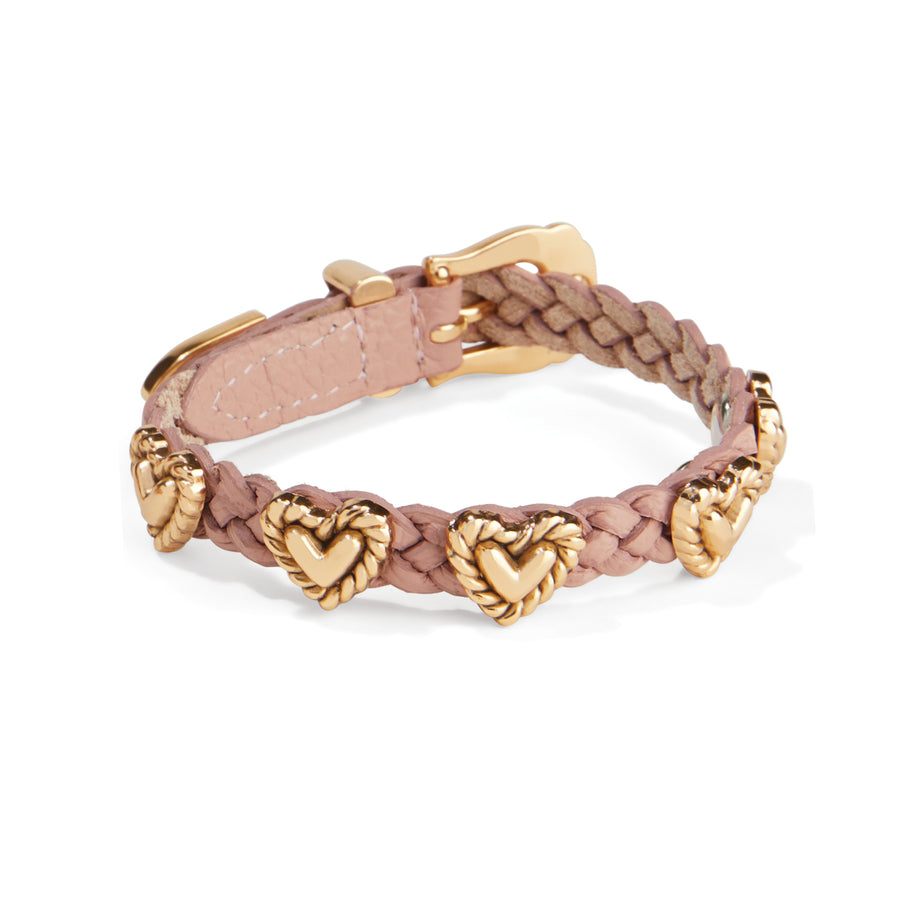 Roped Heart Braid Bandit Bracelet - Pink Sand