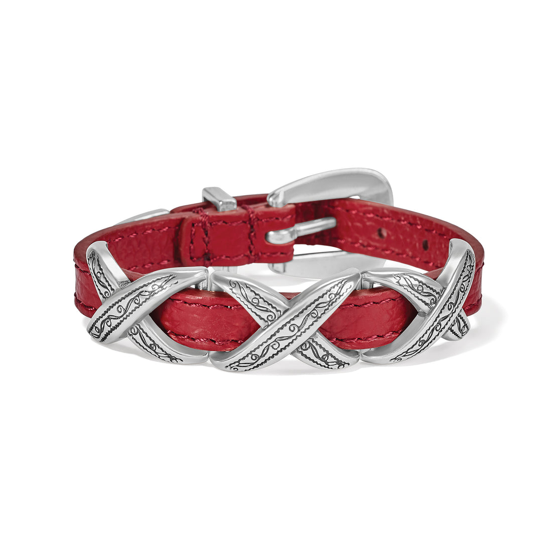 Kriss Kross Etched Bandit Bracelet - Lipstick