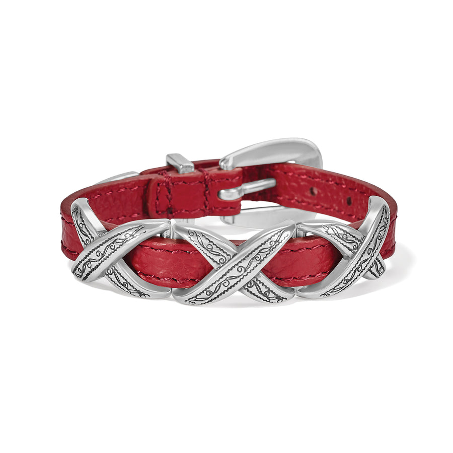 Kriss Kross Etched Bandit Bracelet - Lipstick