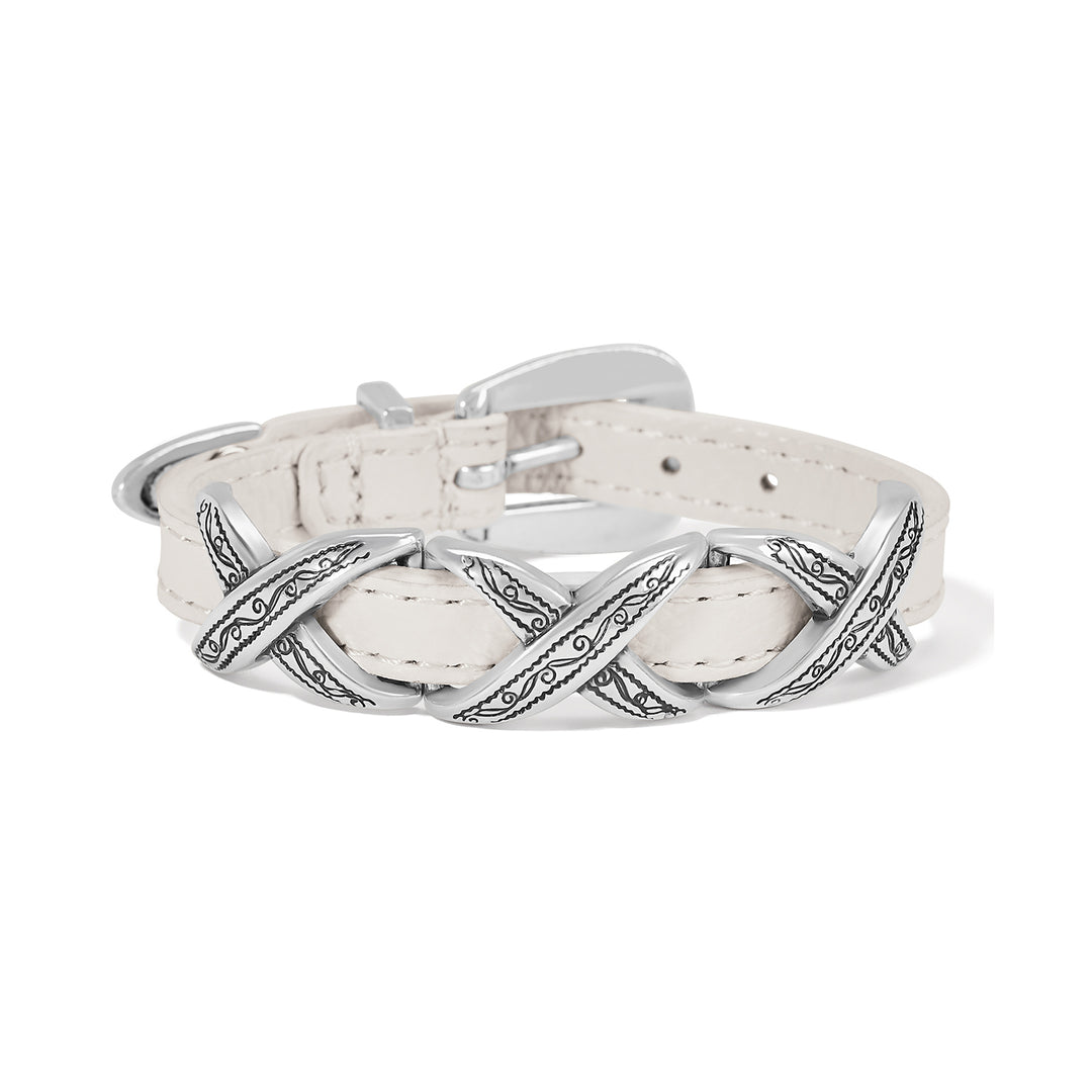 Kriss Kross Etched Bandit Bracelet - Optic White