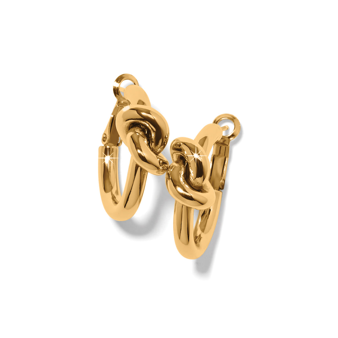 Brighton - Interlok Single Knot Hoop Earrings - Gold