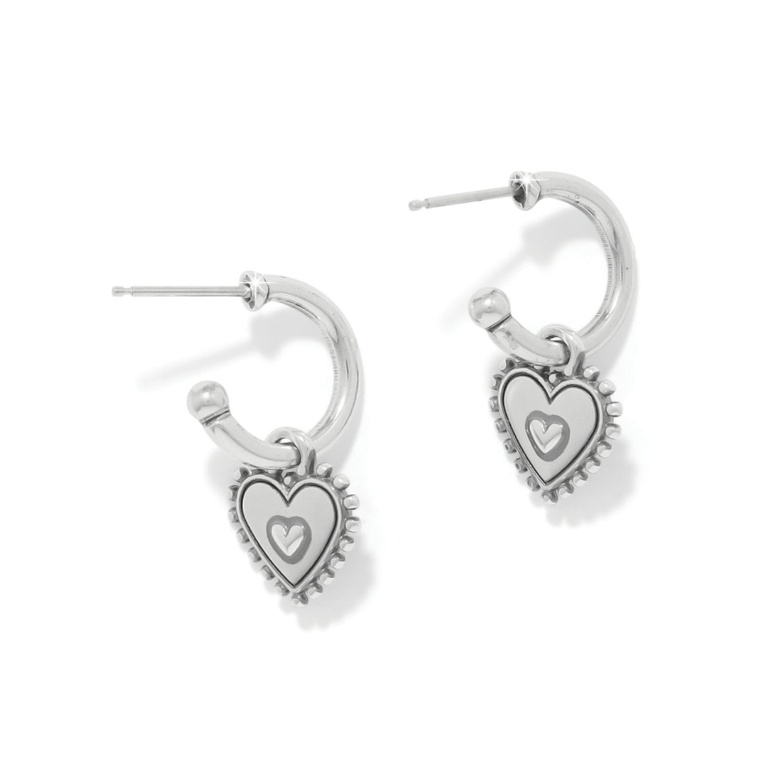 Brighton - Pretty Tough Amour Heart Post Drop Earrings