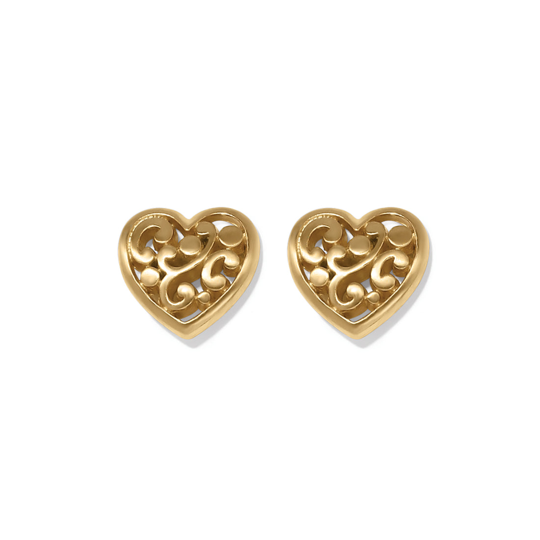 Contempo Heart Earrings - Gold