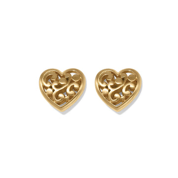 Contempo Heart Earrings - Gold