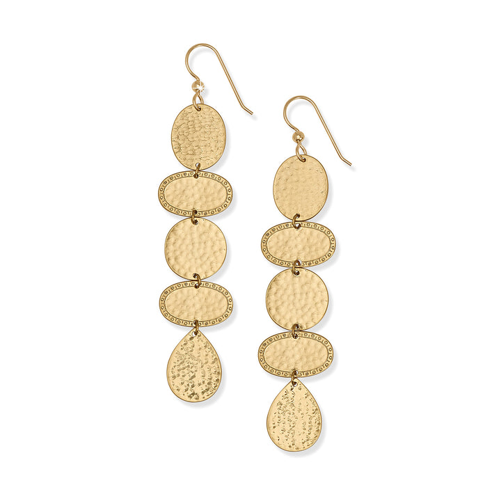 Palm Canyon Long French Wire Earrings - Gold