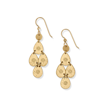 Palm Canyon Small Teardrop French Wire Earrings - Gold