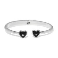 Brighton - Pretty Tough Amour Heart Open Hinged Bangle