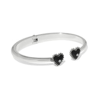 Brighton - Pretty Tough Amour Heart Open Hinged Bangle