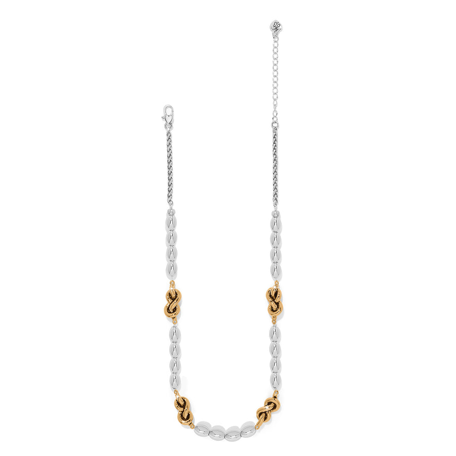 Interlok Single Knot Drops Collar Necklace