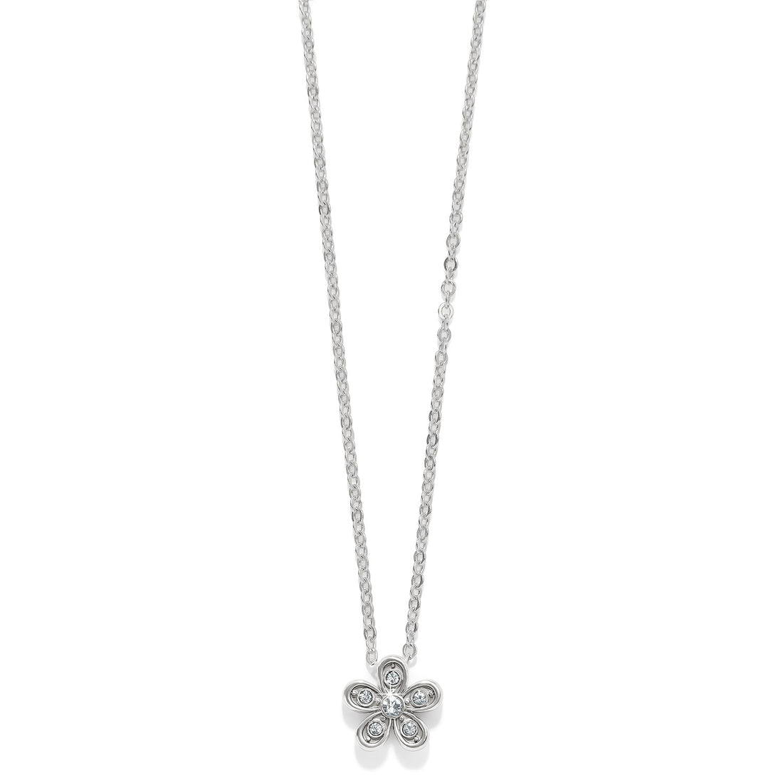 Enchanting Flower Necklace - Silver