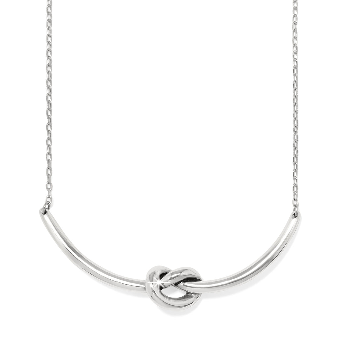 Brighton - Interlok Single Knot Necklace - Silver