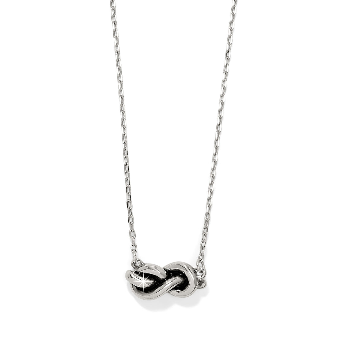 Interlok Single Knot Petite Necklace - Silver