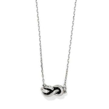 Interlok Single Knot Petite Necklace - Silver