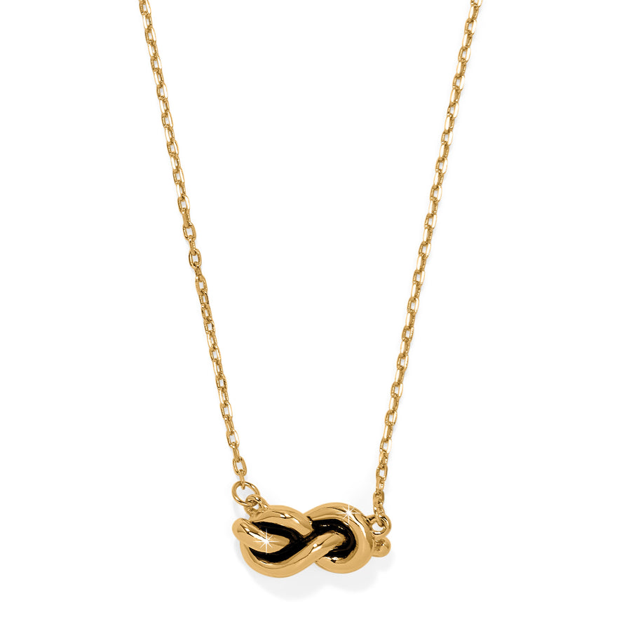 Interlok Single Knot Petite Necklace - Gold