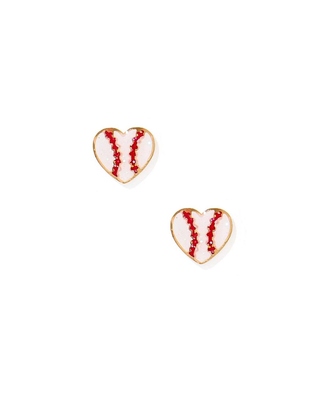Linny Co - Baseball Flat Back Earrings
