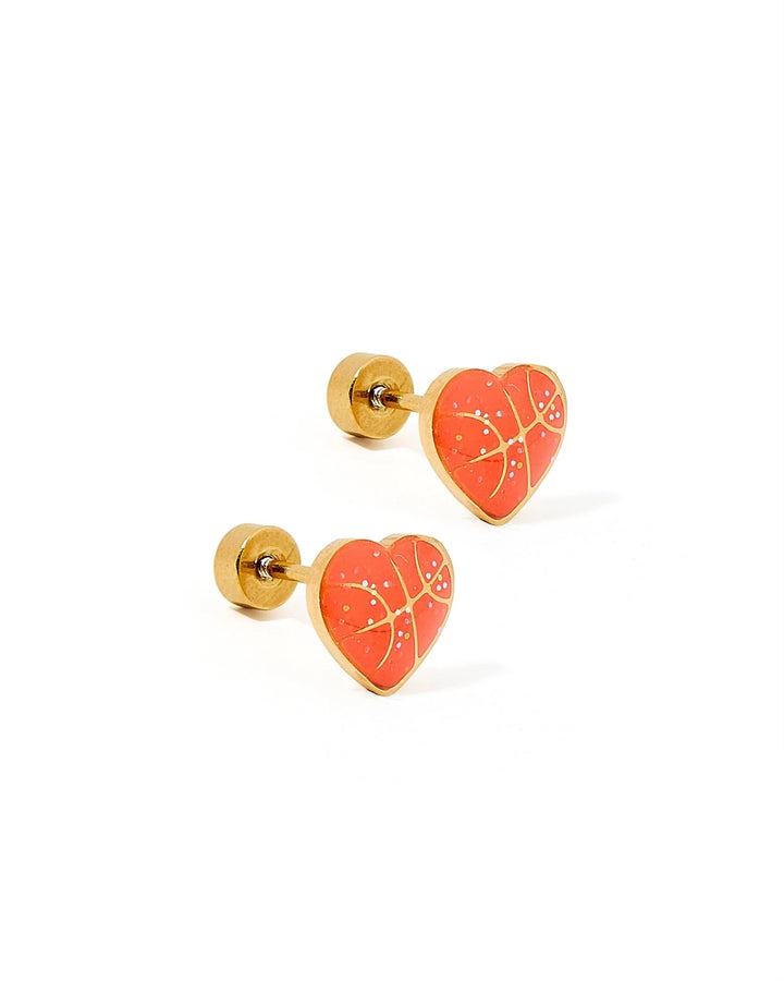 Linny Co - Basketball Flat Back Earrings