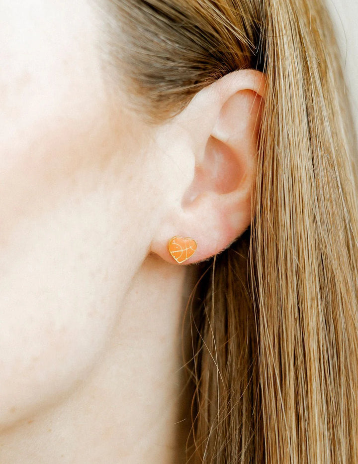 Linny Co - Basketball Flat Back Earrings