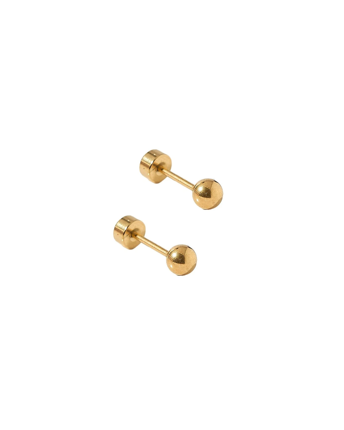 Flat Back Earrings - Evelyn Gold