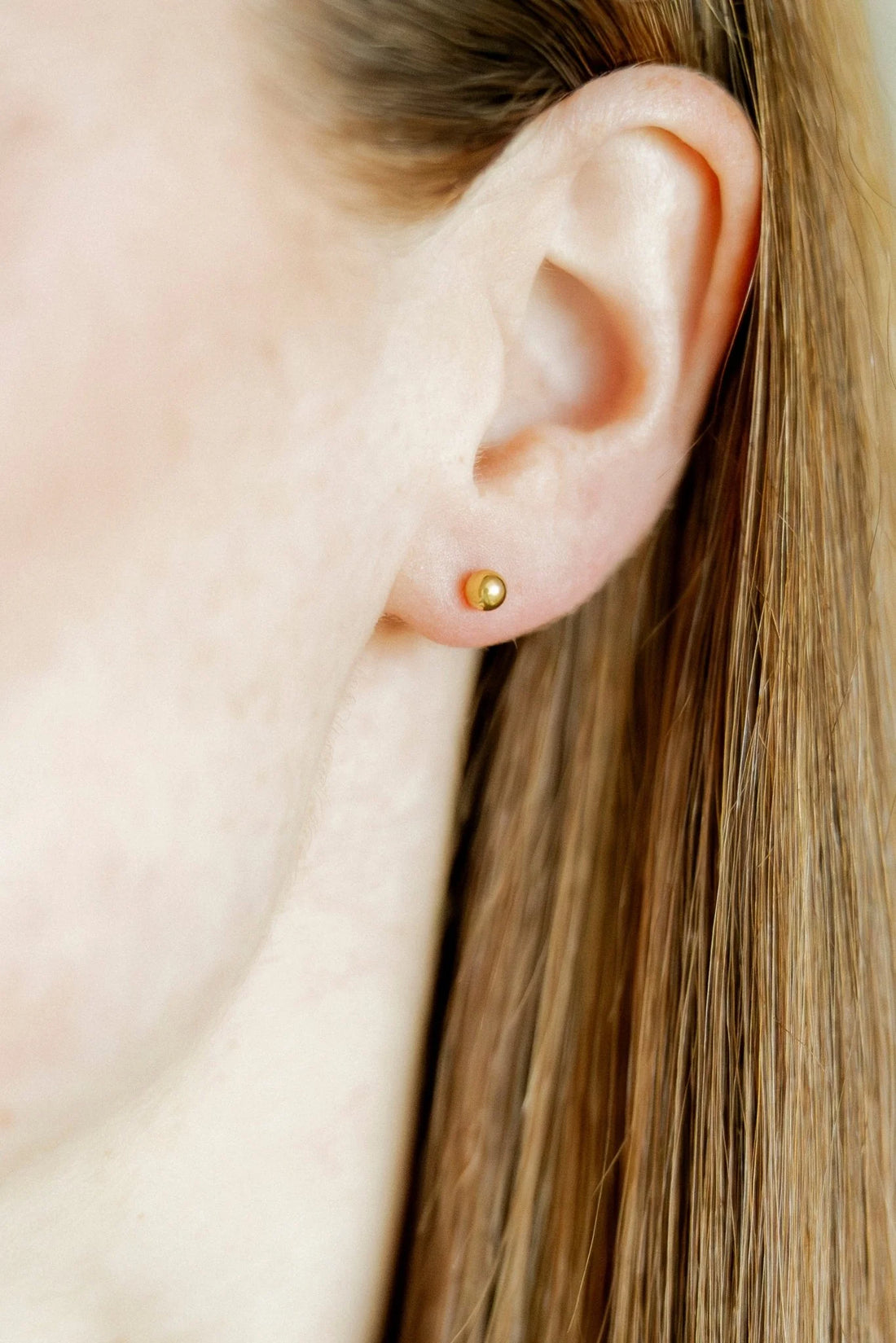 Flat Back Earrings - Evelyn Gold