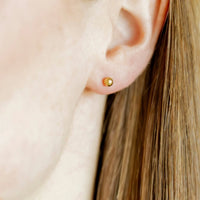 Flat Back Earrings - Evelyn Gold