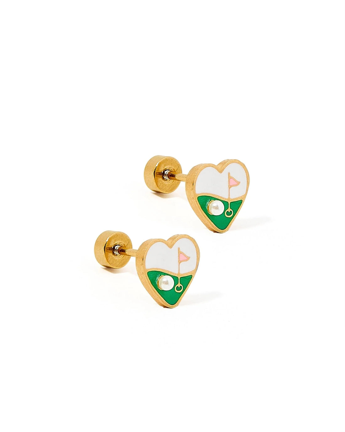 Linny Co - Golf Par-Tee Flat Back Earrings