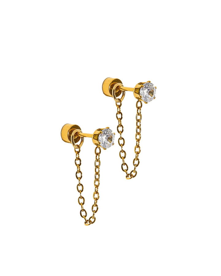 Linny Co - Indy Gold Screwback Stud Earrings