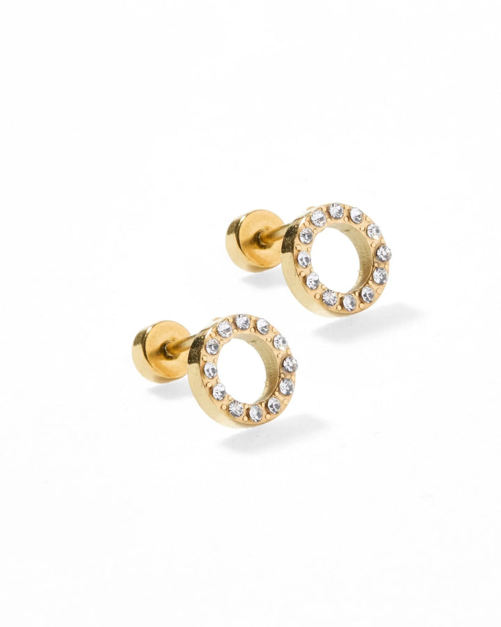 Linny Co - Lainey Gold Flat Back Earrings