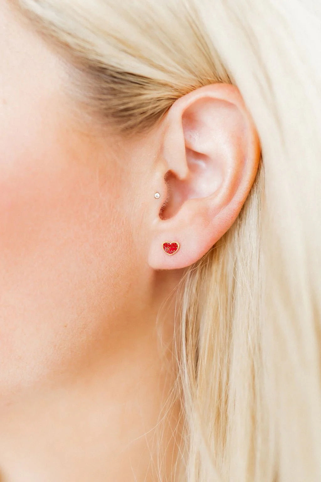 Linny Co - Nora Heart Flat Back Earrings