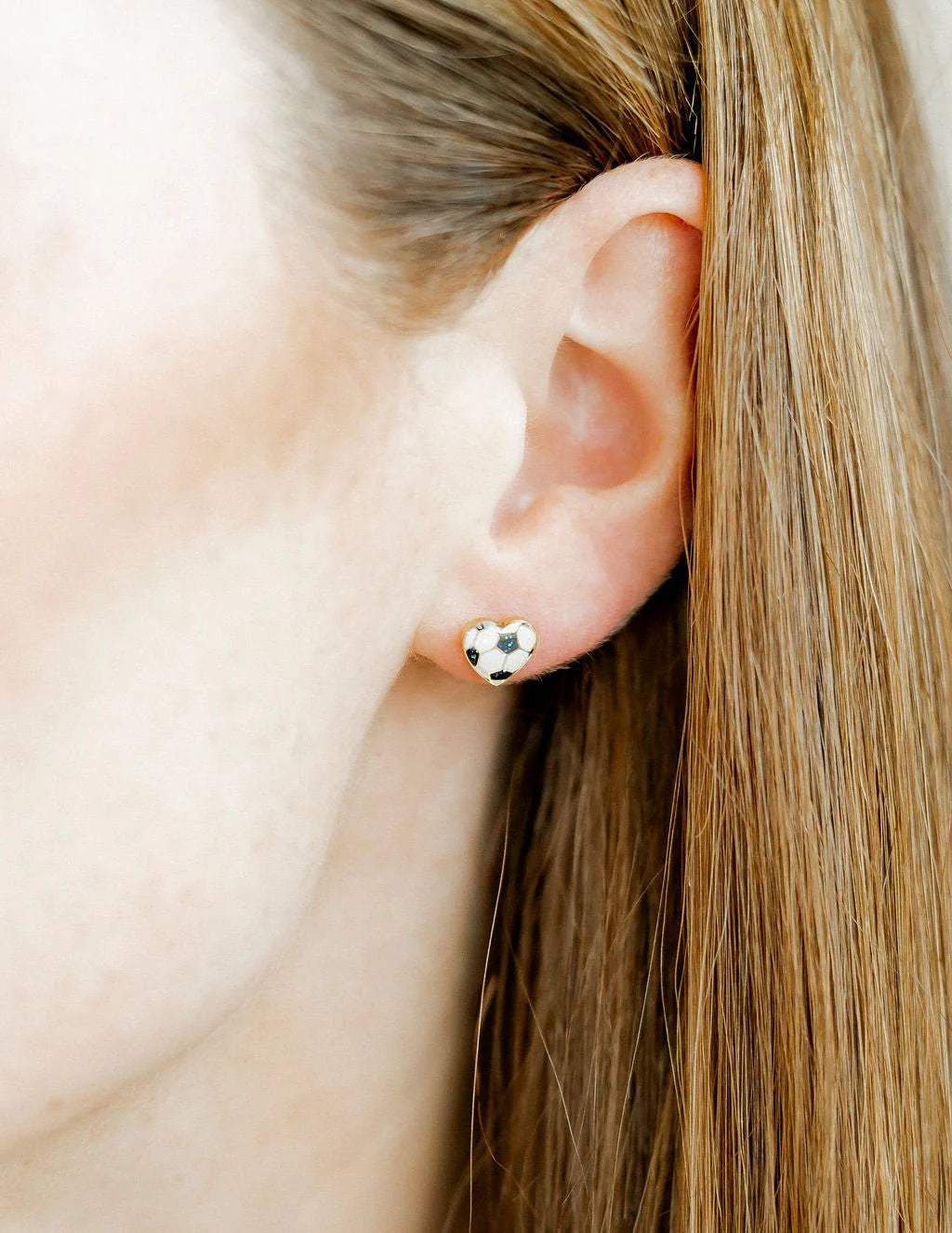 Linny Co - Soccer Flat Back Earrings