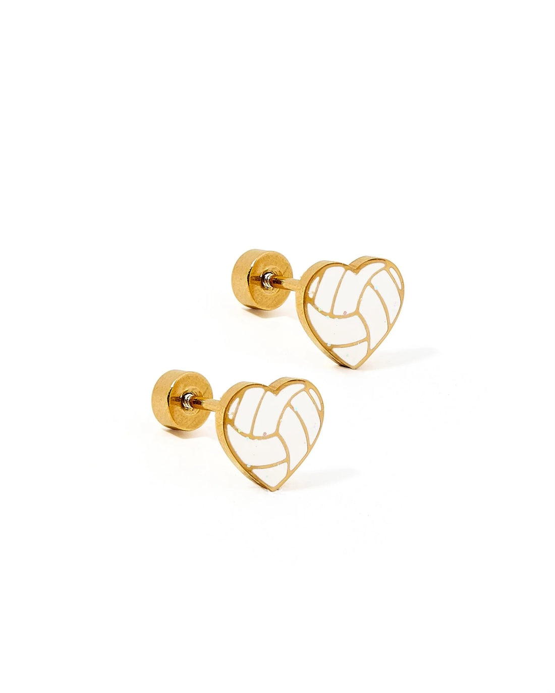 Flat Back Earrings - Volleyball