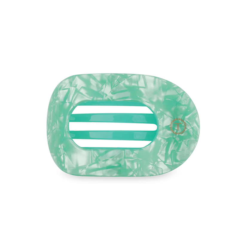 Teleties Small Flat Round Clip - Spring Splash