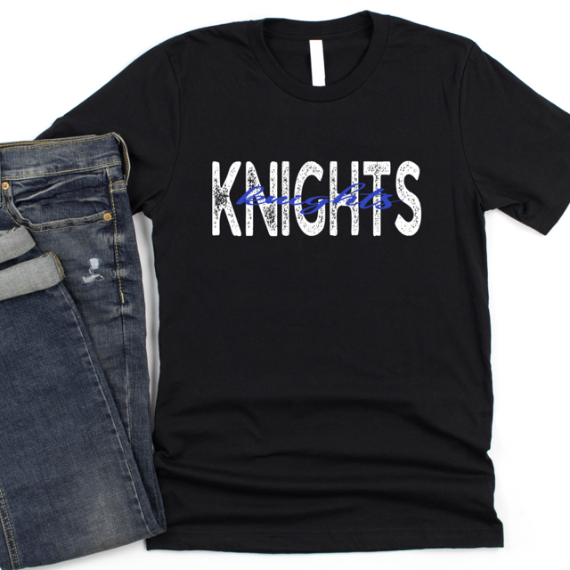 Custom School Spirit Block Letter Graphic Tee