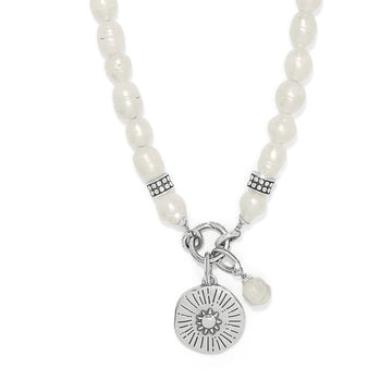 Token Charm Pearl Necklace