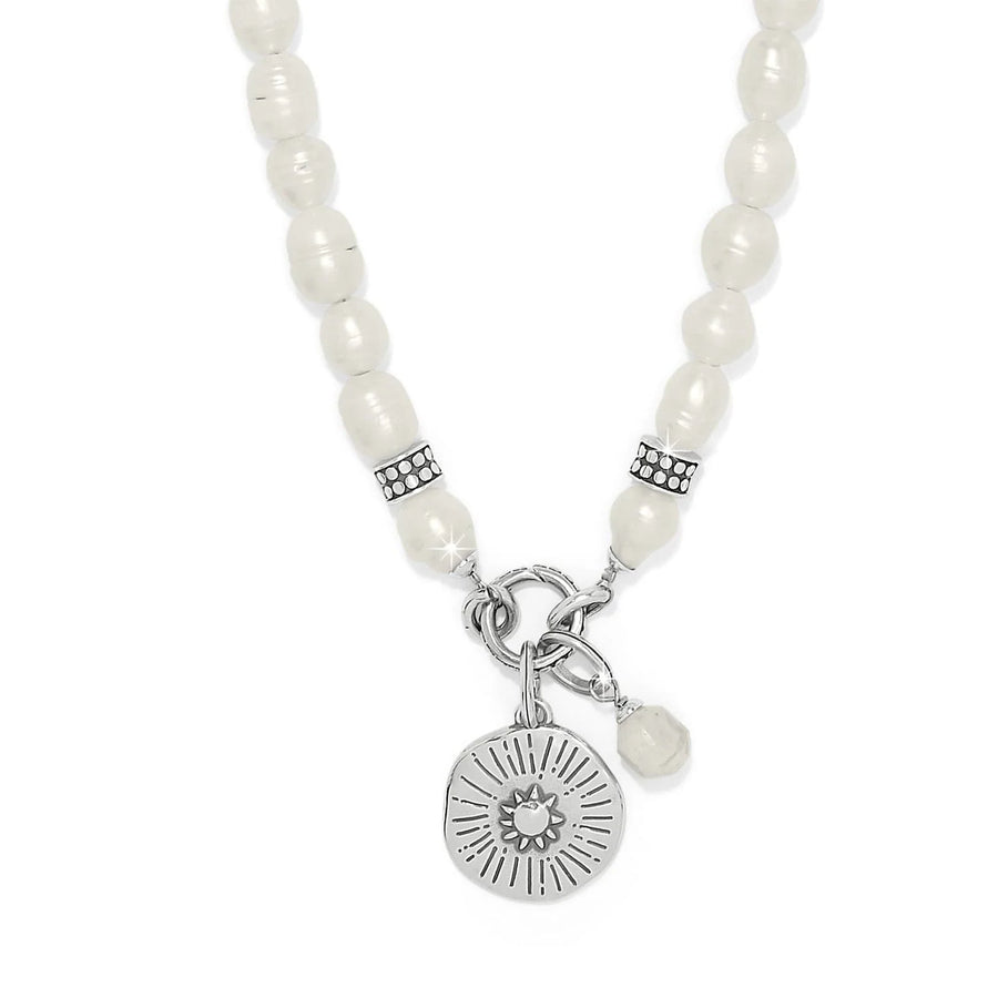 Token Charm Pearl Necklace
