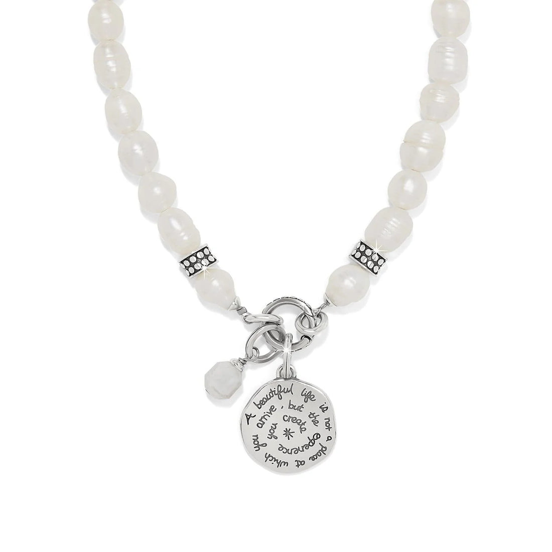 Token Charm Pearl Necklace