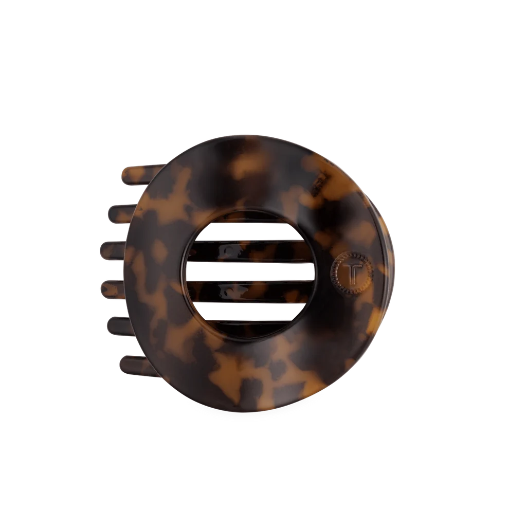 Teleties Large Flat Circle Hair Clip - Tortoise