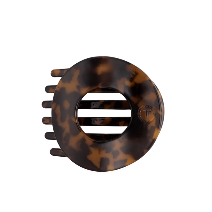 Teleties Large Flat Circle Hair Clip - Tortoise