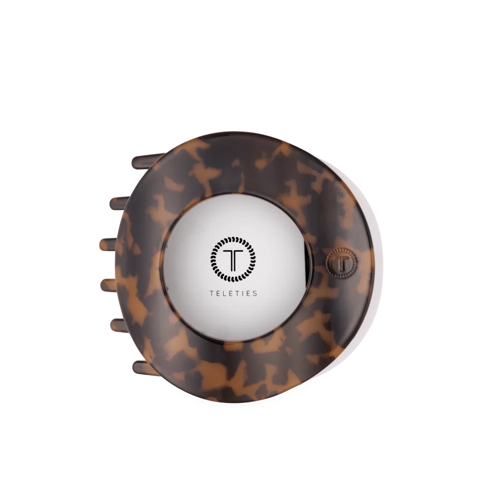 Teleties Large Flat Circle Hair Clip - Tortoise