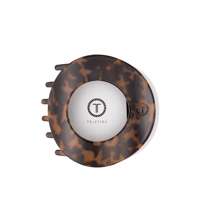 Teleties Large Flat Circle Hair Clip - Tortoise