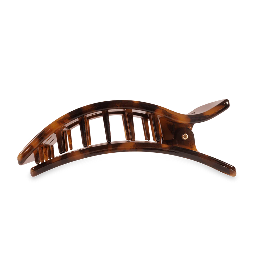 Tortoise Large Flat Rectangle Hair Clip