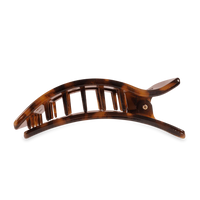 Tortoise Large Flat Rectangle Hair Clip