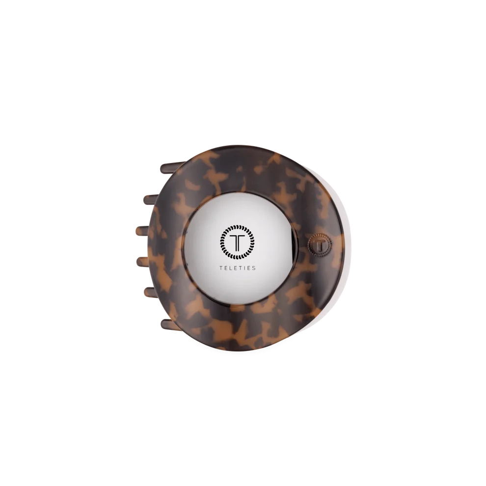 Teleties Medium Flat Circle Hair Clip - Tortoise