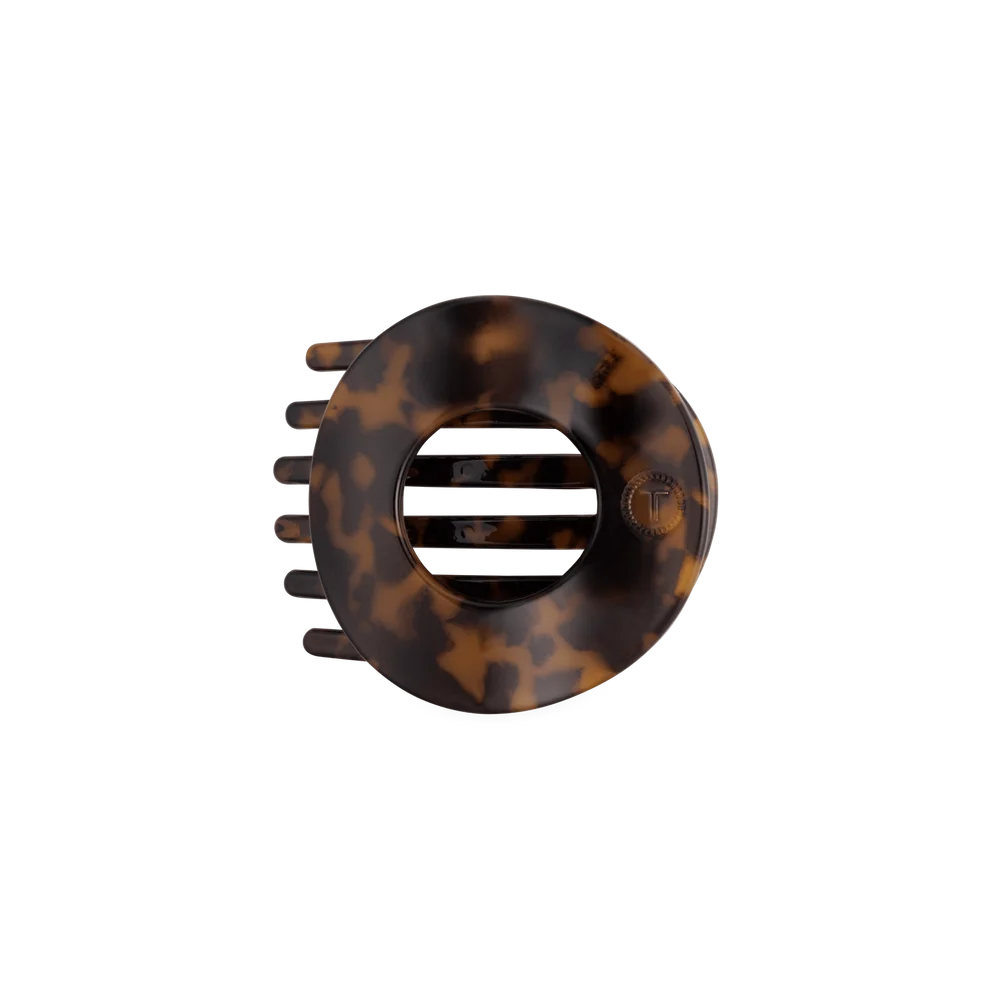 Teleties Medium Flat Circle Hair Clip - Tortoise